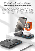 Foldable Portable 3-In-1 Wireless Phone Charging Stand
